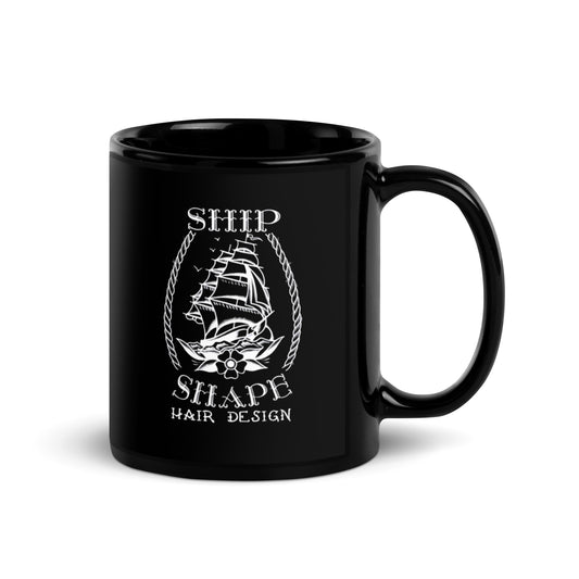 Ship Shape OG Logo Black Glossy Mug