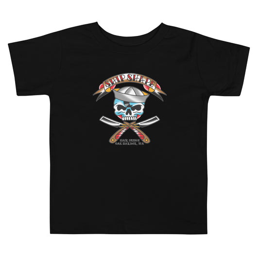 Toddler Ship Shape Sailor Skull Short Sleeve Tee