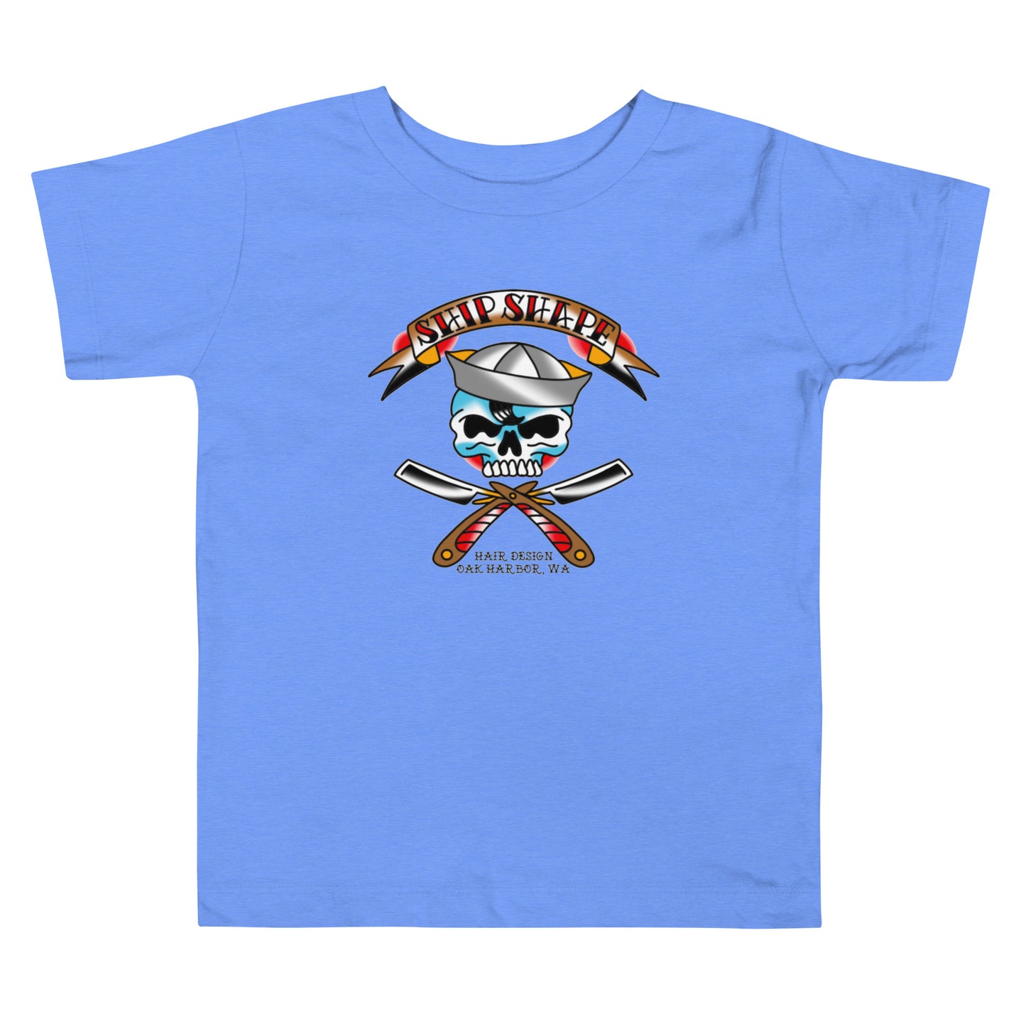 Toddler Ship Shape Sailor Skull Short Sleeve Tee