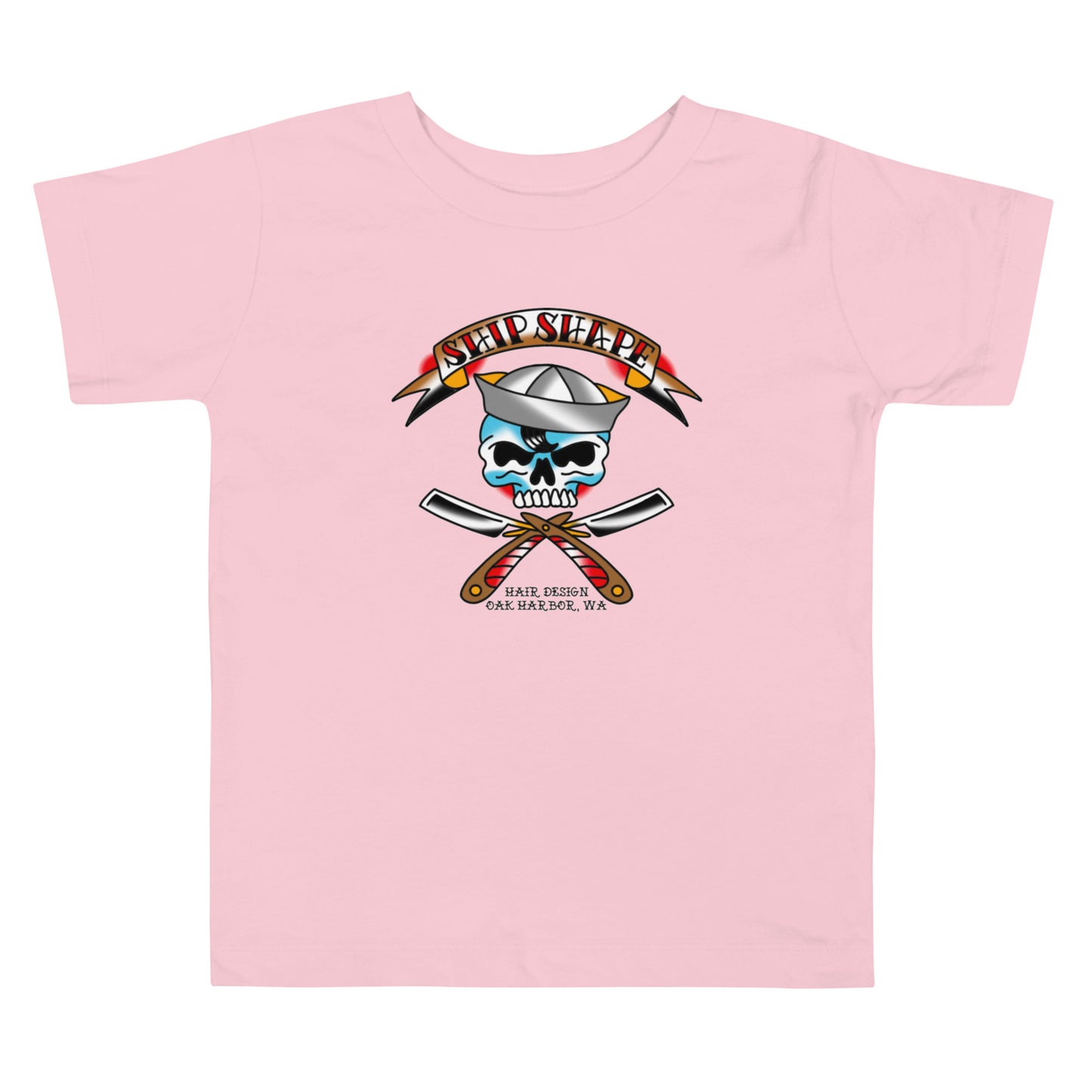 Toddler Ship Shape Sailor Skull Short Sleeve Tee