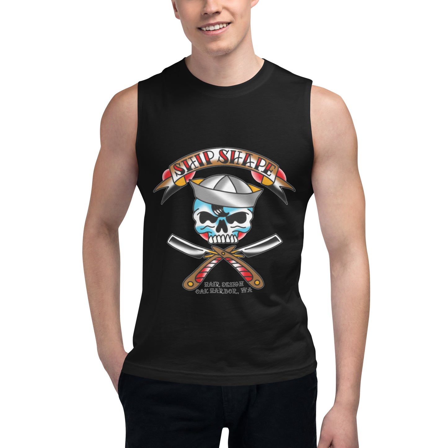 Ship ShapeSailor Skull Muscle Shirt