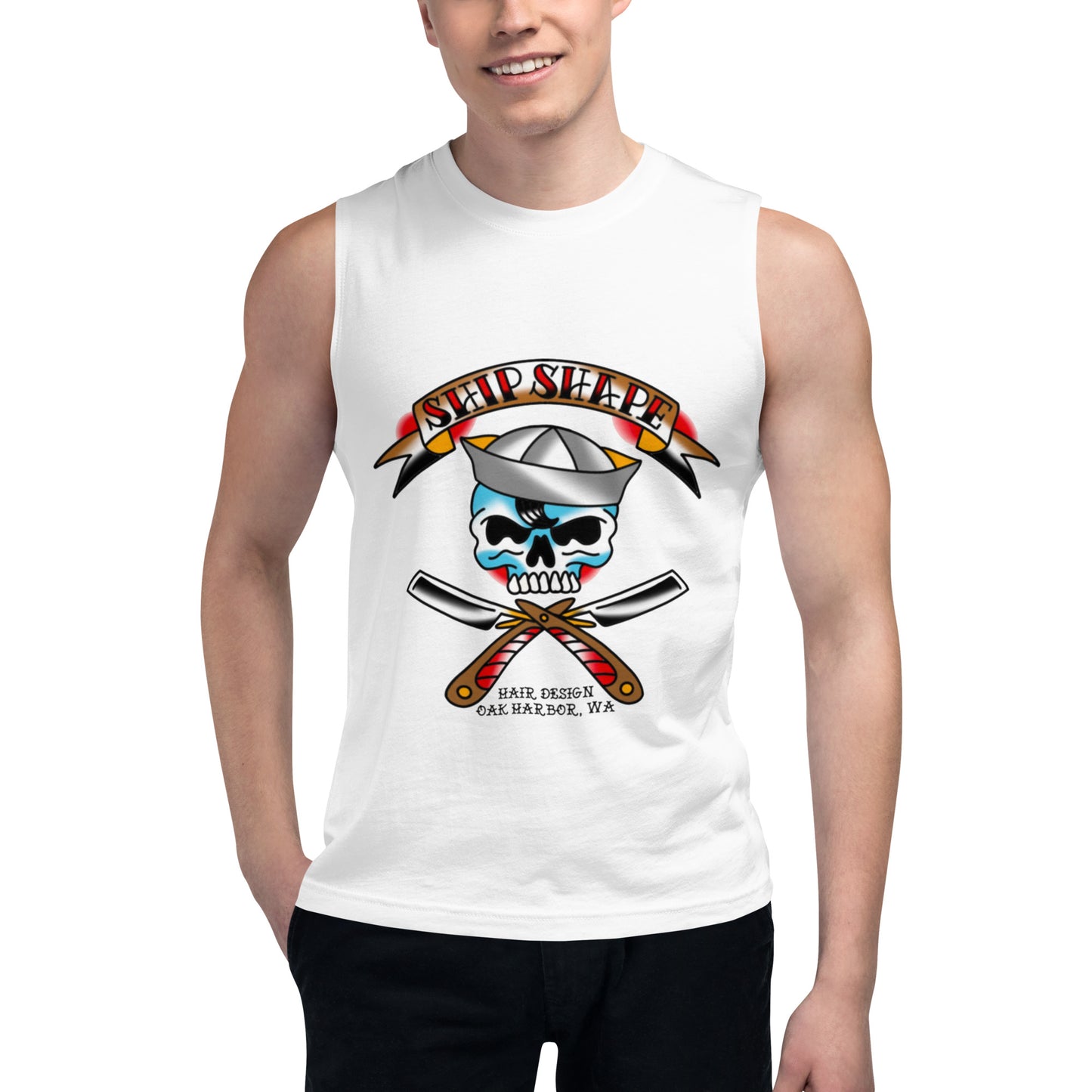 Ship ShapeSailor Skull Muscle Shirt