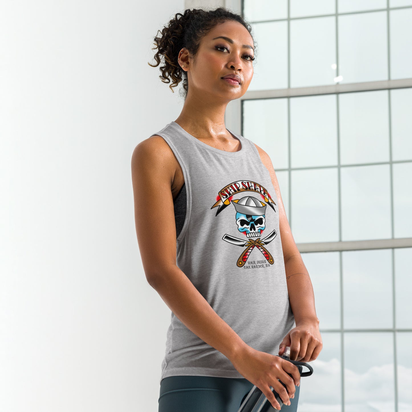 Ship shape Sailor Skull Ladies’ Muscle Tank