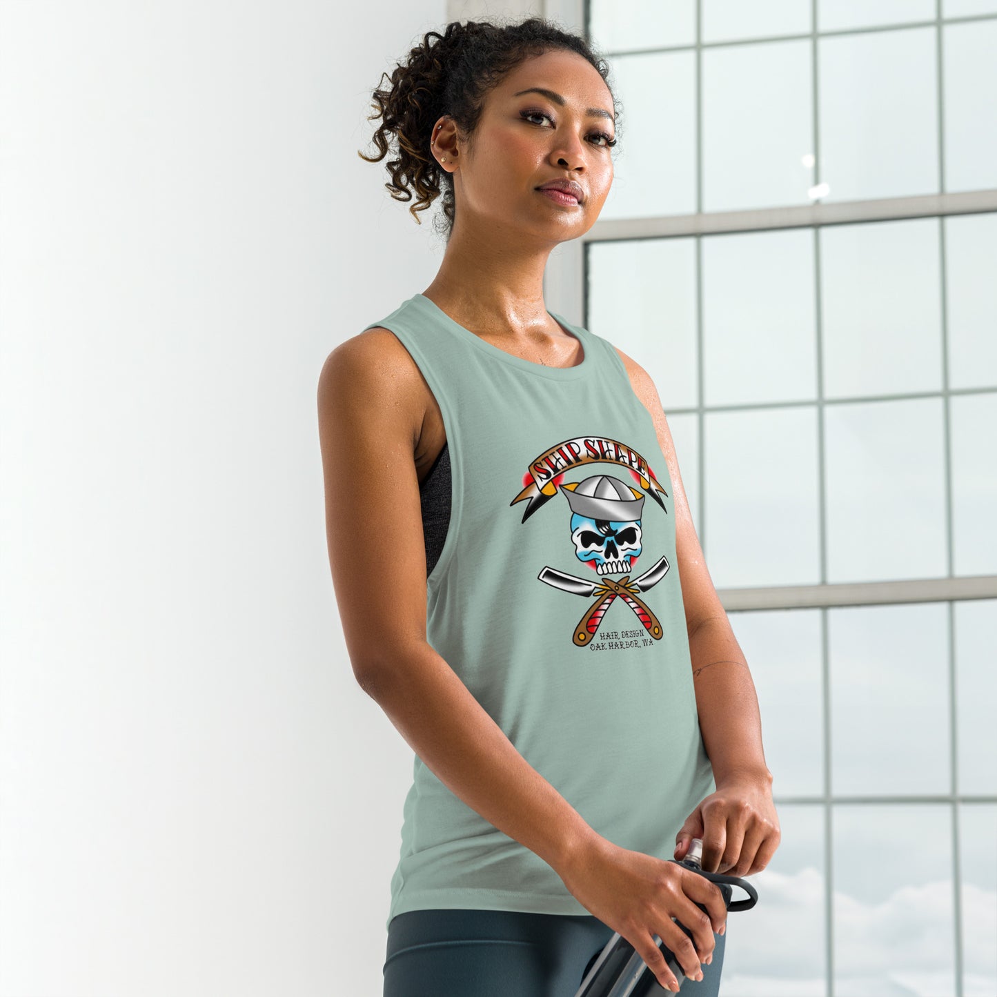 Ship shape Sailor Skull Ladies’ Muscle Tank