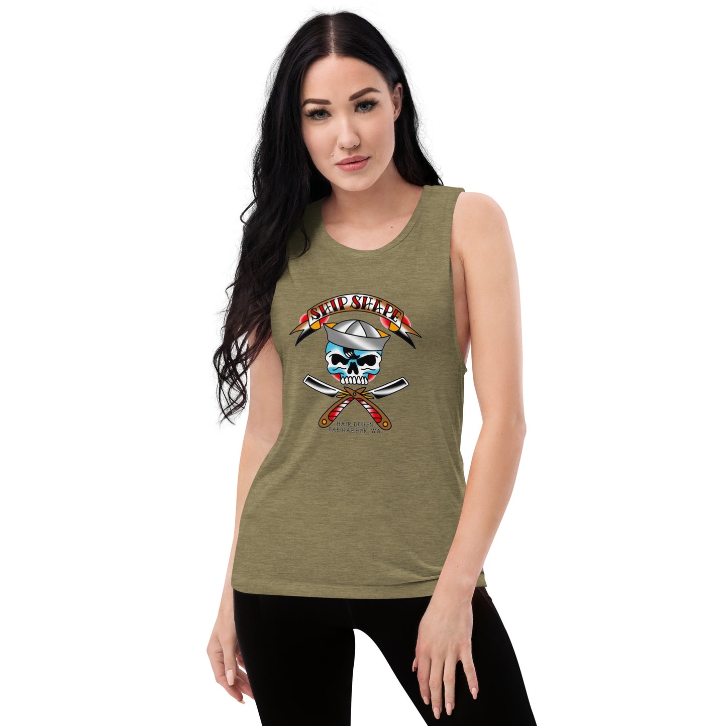 Ship shape Sailor Skull Ladies’ Muscle Tank