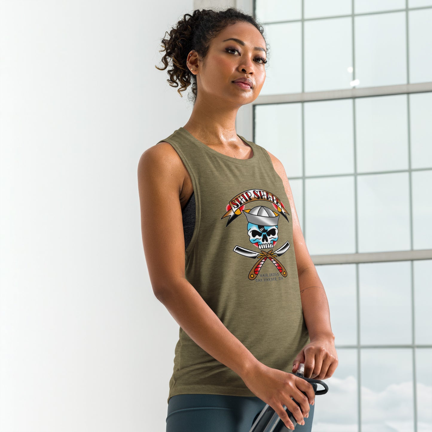 Ship shape Sailor Skull Ladies’ Muscle Tank