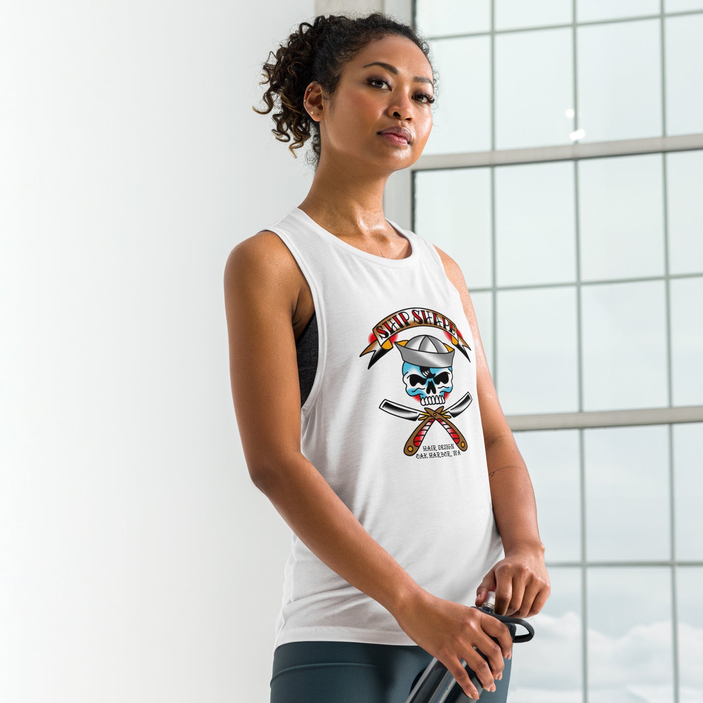 Ship shape Sailor Skull Ladies’ Muscle Tank